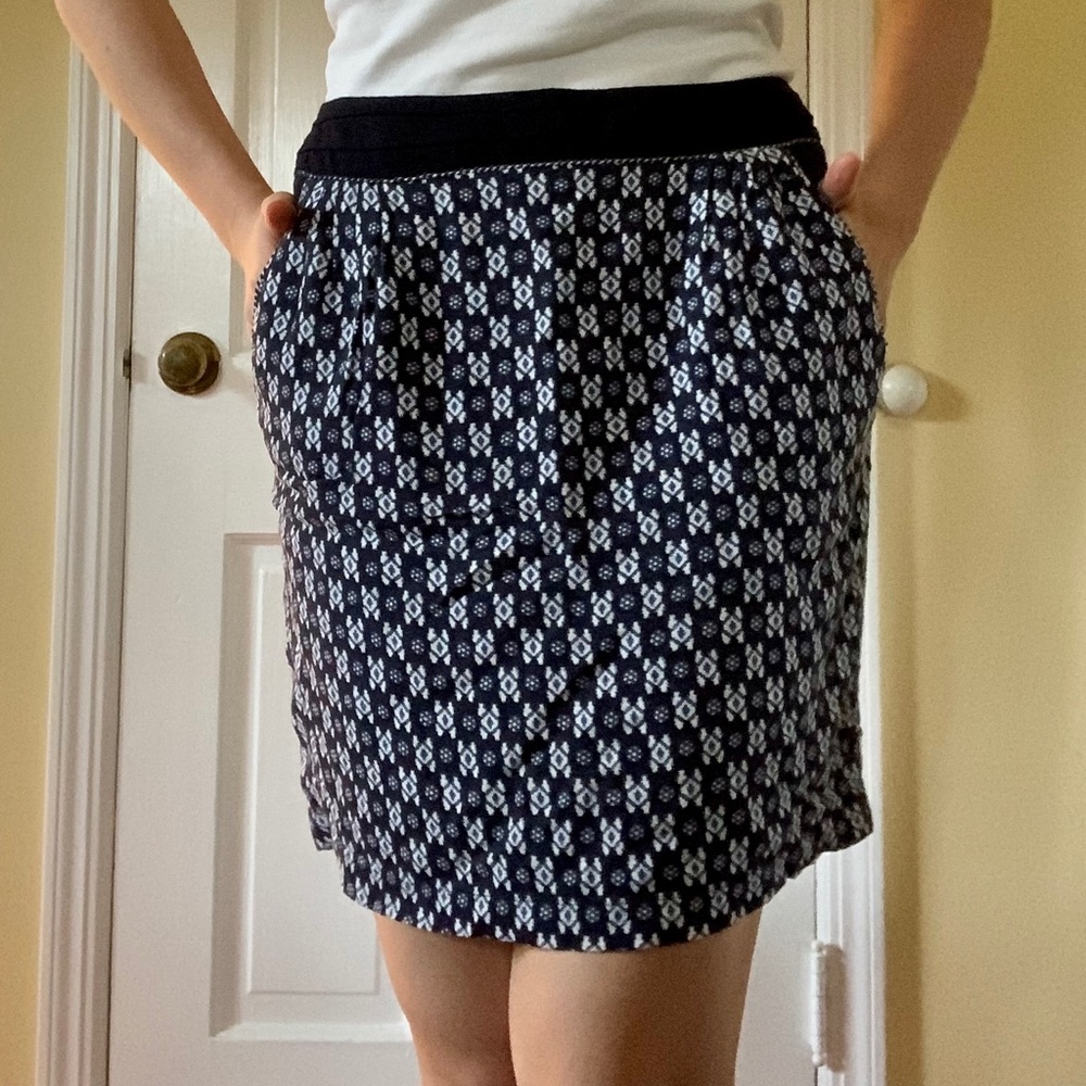 Patterned Skirt with Pockets